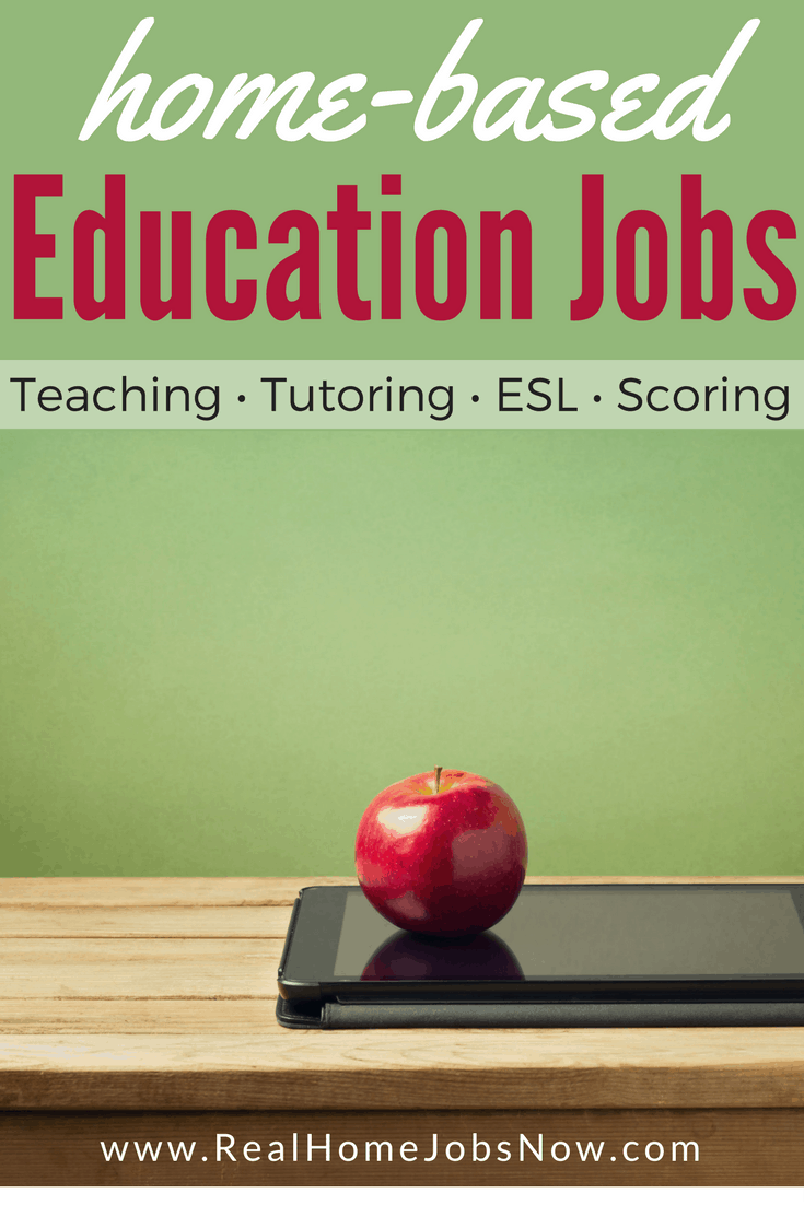 This list of home-based jobs in the education field provides teaching, tutoring, ESL, and test scoring opportunities. You can also find online education positions in administration, curriculum, admissions, and other staff.