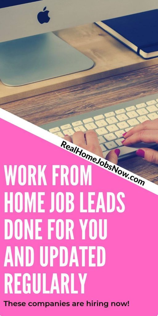 With these free work from home leads, your dream job may be a click away. Jobs are updated regularly so it's easy for you to apply to companies hiring now. Find legitimate home-based work today! #makemoneyonlinefree #earnmoneyfromhome #onlinejobsfromhome #makemoneyideas #earnextracash #makecashquick #easyonlinejobs #parttimejobsfromhome #workfromhomejobs